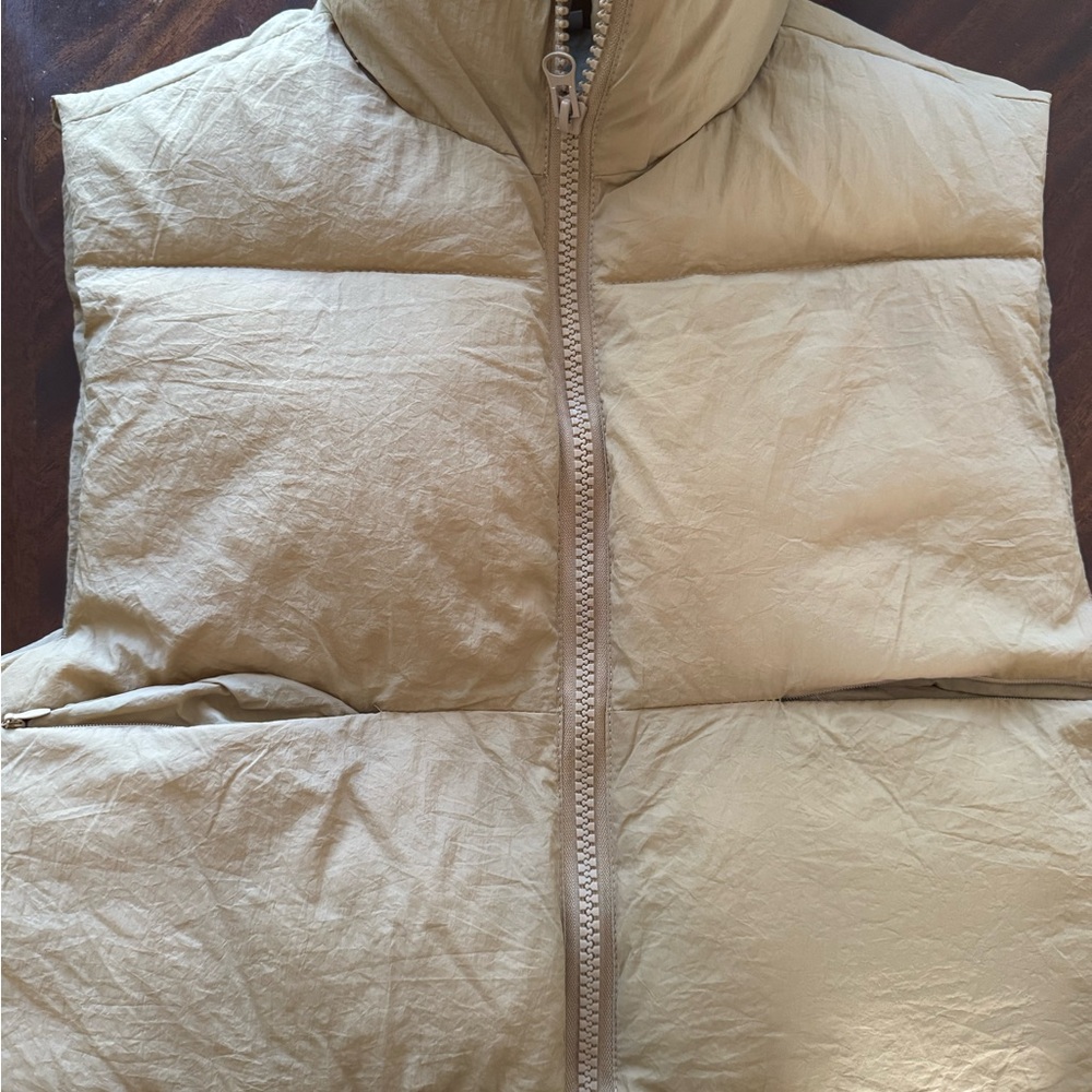 Women's Tan Puffer Jacket